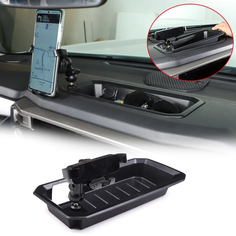 

For 22-23 Toyota Tundra dashboard storage box + car phone holder navigation bracket car interior storage accessories