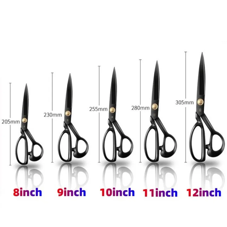 Description Picture 3 of itemProfessional Tailor Scissors Cutting Scissors Vintage Stainless Steel Fabric Leather Cutter Craft Scissors For Sewing Accessory