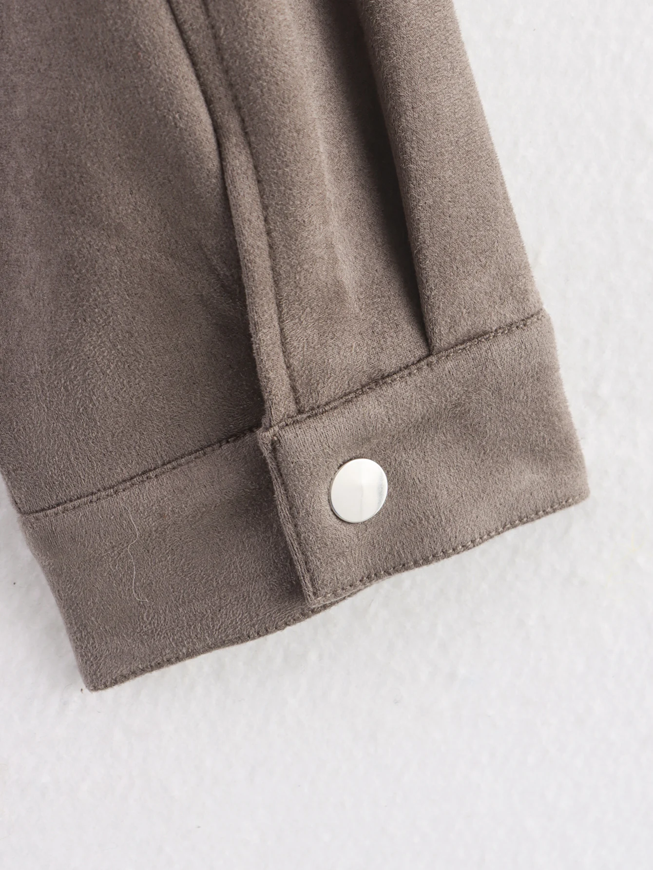 Women Suede Fabric Short Jacket 2025 Autumn Winter Long Sleeve Zipper Coat Female Streetwear Outerwear Daily Long Sleeve Jackets