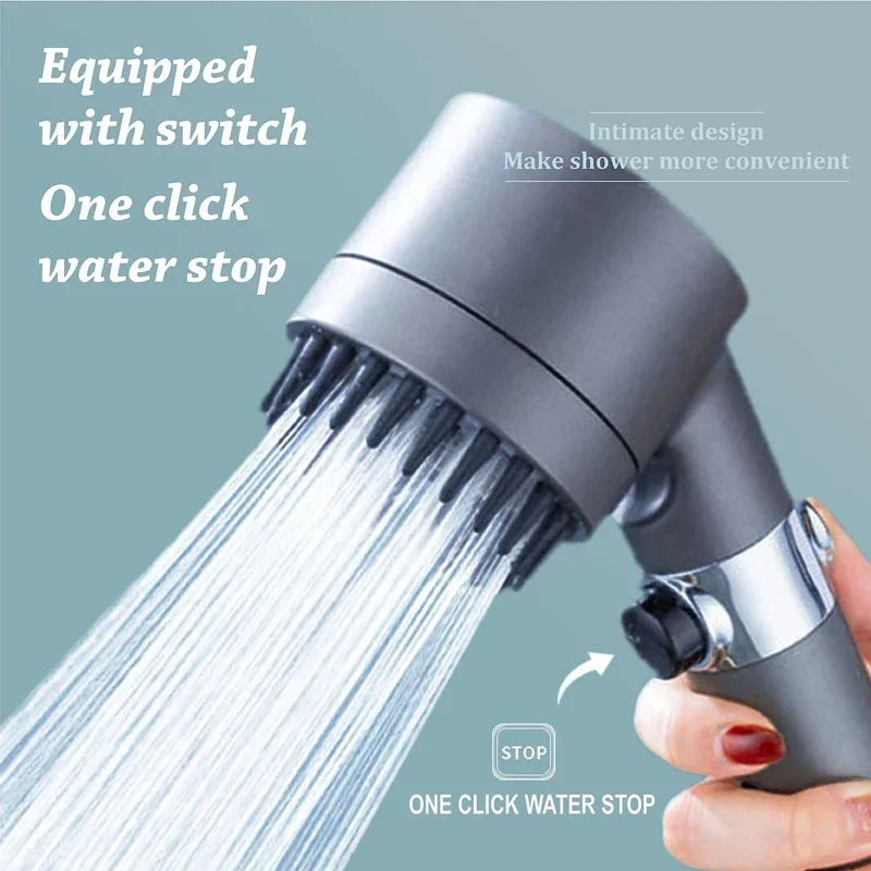 Multi-Functional Shower head 3 Modes Water Purifier Shower Filter High Pressure Adjustable Water Output Massaging Head Body