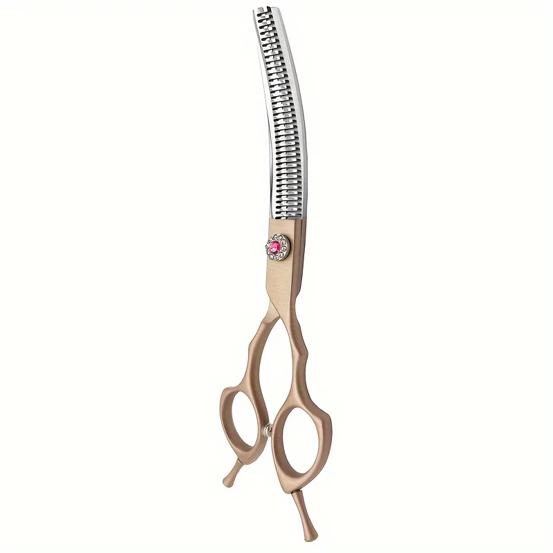 Dog Grooming Scissors 7Inch Curved V-shape Fishbone