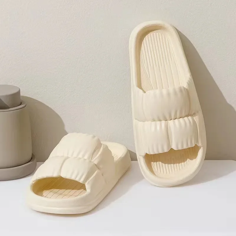 Flower indoor home slippers summer simple anti slip men's and women's lightweight EVA spring cool slippers soft bottom bathroom 5