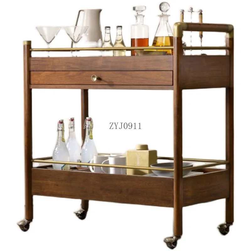 *Hotel Cart Commercial Vegetables Rack Professional Cleaning Trolley Stainless Iron Dining Bar Carrying Espejo Small Utility