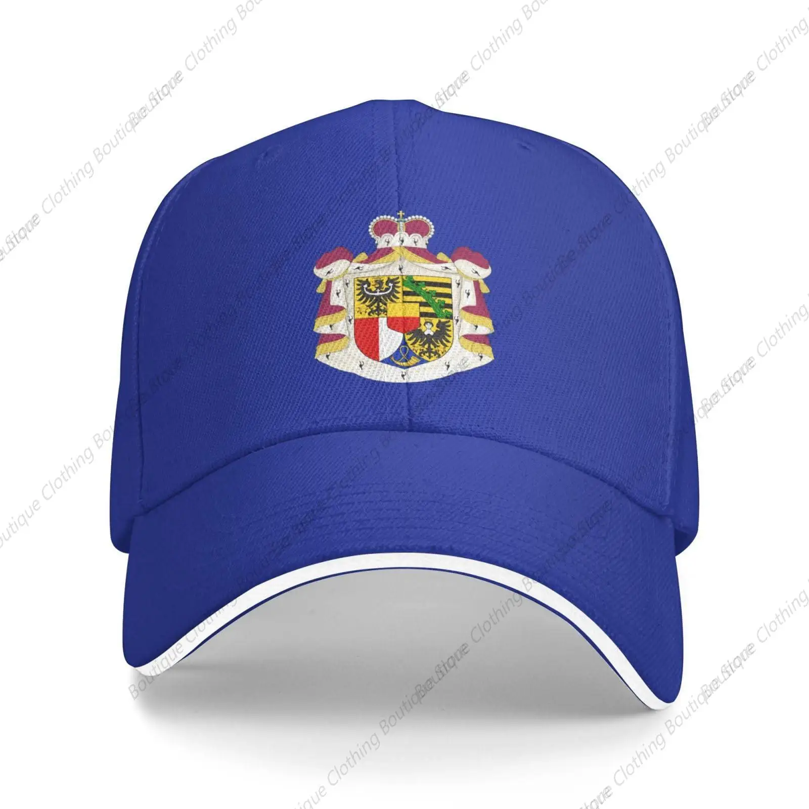 Liechtenstein National Emblem Hat Support Liechtenstein Coat of Arms Baseball Cap Liechtenstein Hat for Women Men Blue