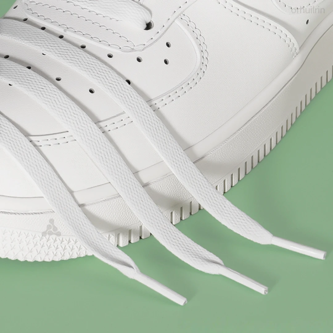 Enhanced Shoelaces for Kids' Sneakers - Flat Thick Design for Basketball Shoes