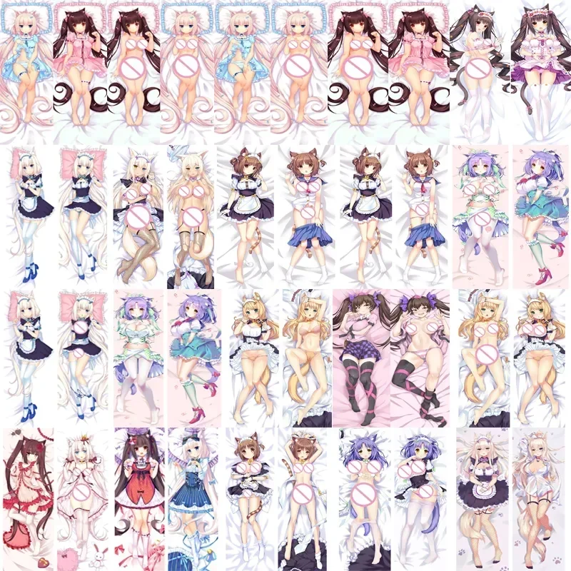 

NEKOPARA Anime Dakimakura Pillowcase Sexy Girl Chocolat Vanilla Coconut Azuki Cinnamon Maple Hugging Body Pillow Cover Case