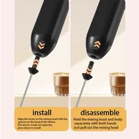 Diwiter électrique mousseur à lait batteur à oeufs portatif mousseur cafetière mélangeur électrique mélangeur Mini mélangeur Portable outil de cuisine 2