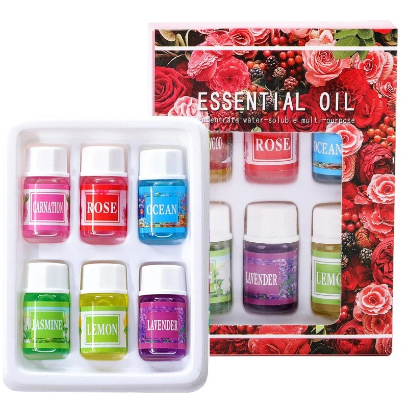 Home Fragrance Products 6PCS 3ML Air Freshener Natural Plant Aromatherapy Essential Oil Air Conditioning Perfume Aroma Diffuser Fragrance Humidifier