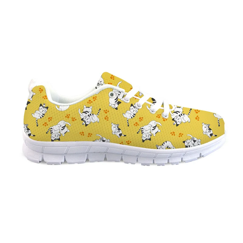 Hot Sale Women's Casual Shoes Cute Animals 3D Design Ladies Flat Bottom Shoes Breathable Walking Shoes Chunky Sneakers