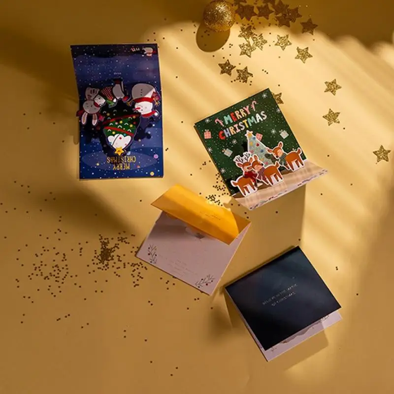 

Поздравительная открытка, Рождественская открытка для рождественской вечеринки, благодарность за Рождество, товары для праздничной вечеринки, Рождественская поздравительная открытка с героями мультфильмов