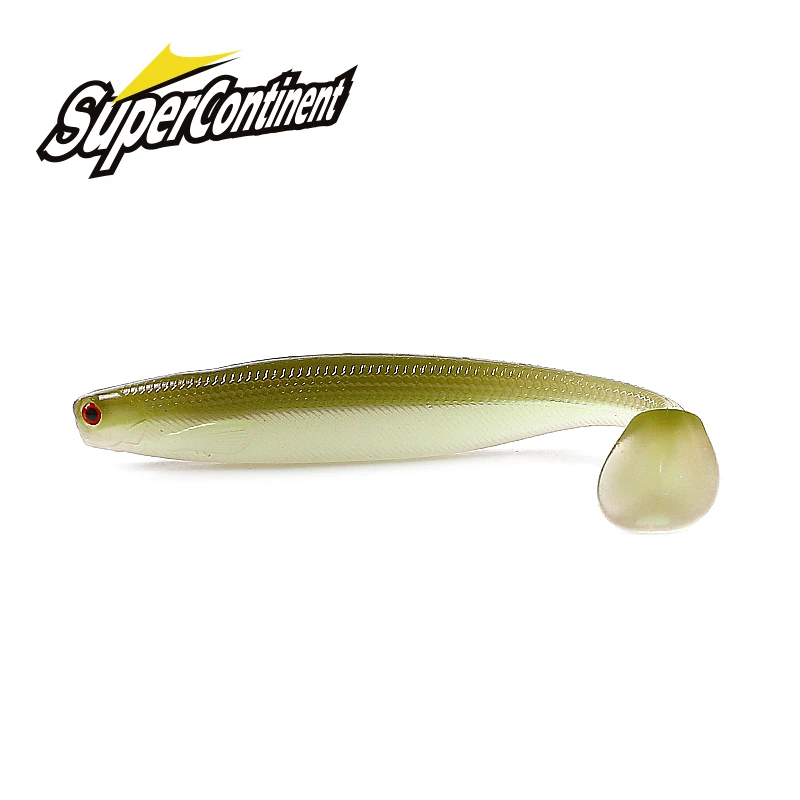 Poisson En Caoutchouc Westin - ShadTeez - Avec Queue Pagaie - Pour La Pêche Au Brochet, Au Sandre, à La Perche, Au Bar, Green Tomato, 14 Cm