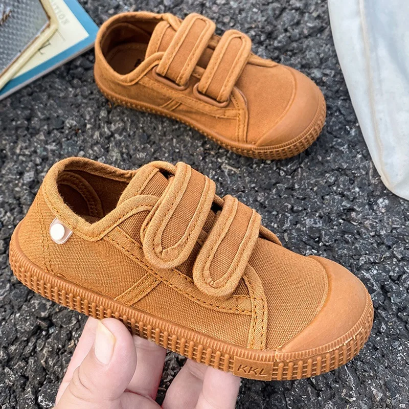 Children Canvas Shoes Spring Toddler Infant Boys Sneakers Girls Candy Color Casual Shoes Baby Kids Breathable Soft Bottom Shoes 2