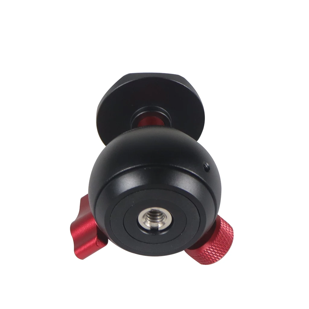 Aluminum Alloy Mini Tripod Ball Head Monitor Bracket Holder Mount 360 Degree Panoramic 1/4" Tripod Head for DSLR Camera 4KG Load