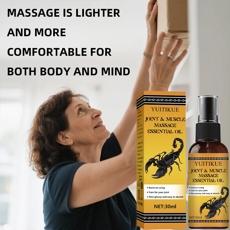 YUITIKUE Joint and Muscle Massage Essential Oil. Use regularly to care for your joints. Non-greasy and easily absorbed.