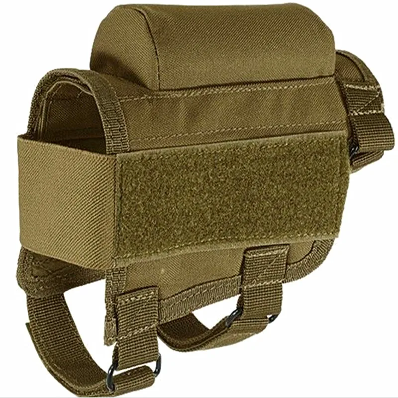 Bolsa de camuflaje táctico para exteriores, bolsa de descanso para Rifle, mejilla, soporte de bala, almohadilla elevadora de nailon ajustable, cartuchos de munición para caza