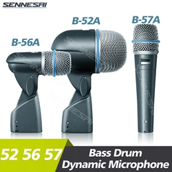 High Quality!BETA52A Drum Microphone Instrument Kick Drum Bass Mic(Metal)56A 57A Dynamic Drum Snare Kick Mic,Kick-out Big Bass