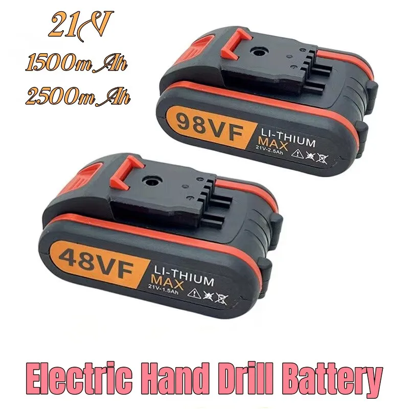 Перезаряжаемый литий-ионный аккумулятор 48VF.98VF.21V.2500MAH, подходит для электроинструментов, пистолетных сверл, отверток