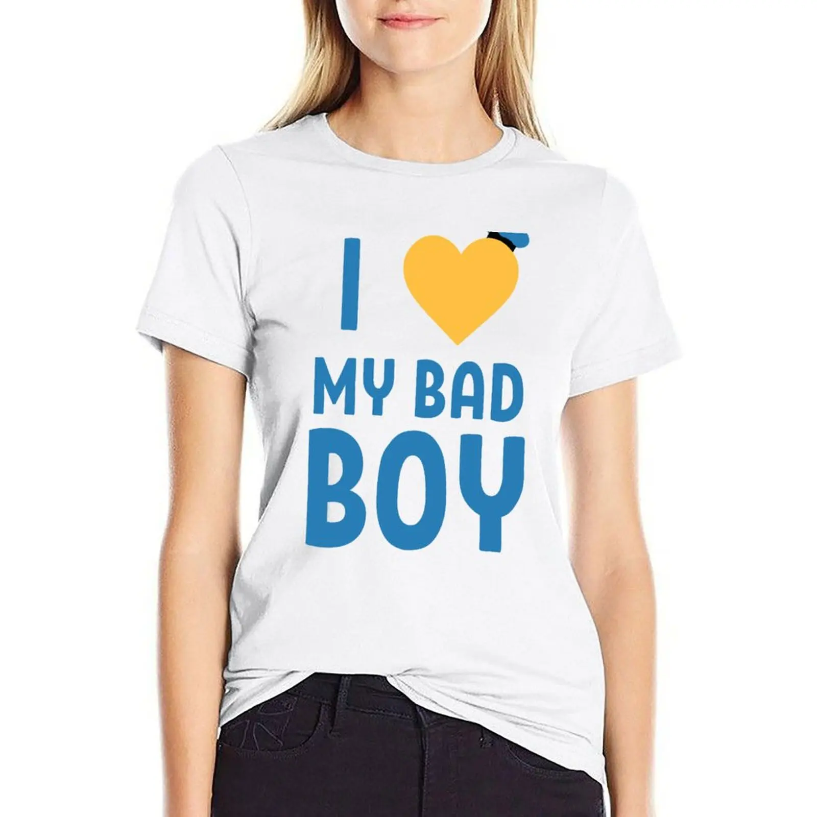 

I <3 My Bad Boy T-shirt summer top cute clothes western t-shirt dress for Women