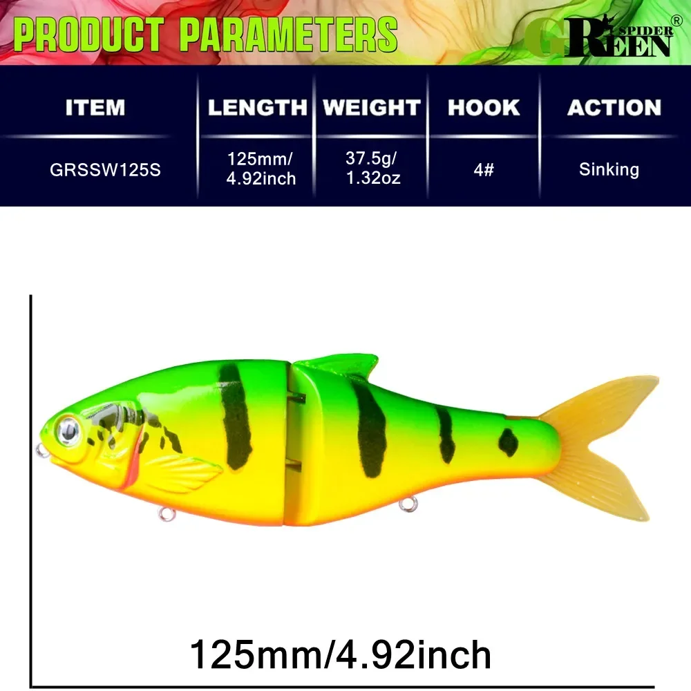 125 مللي متر 37.5 جرام طعوم صيد شراعية الإنزلاق الطعم صوتها سويم الاصطناعي الطعوم الصلبة السحر مع خطاف ثلاثي ملحقات صيد سمك