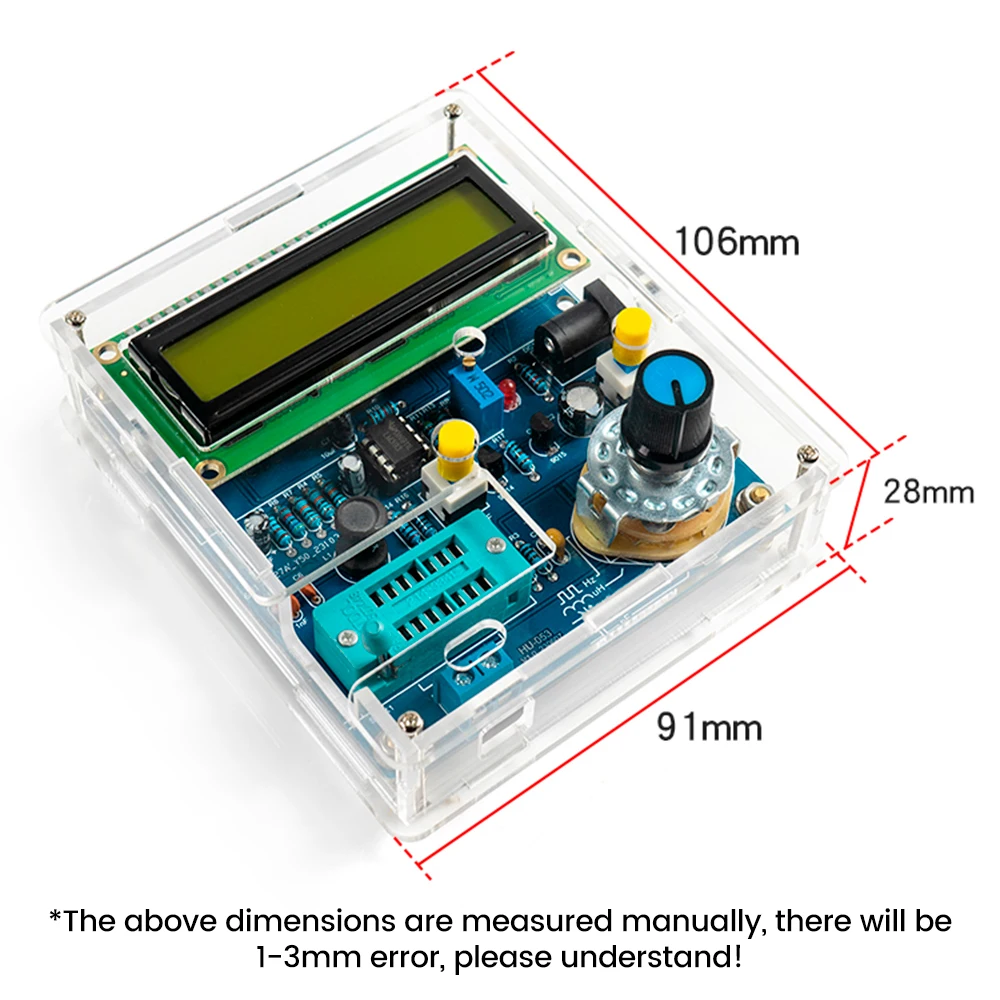 DC 5V high-precision inductance and capacitance meter DIY Loose Parts Transistor Tester with case for Soldering Practice