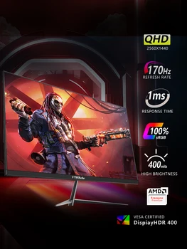 27 Inch Monitor 170hz 2K Gaming Display 1ms ADM-FreeSync 8 Bits 99%sRGB IPS Desktop LED Display HDMI DP HDR400 2