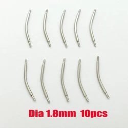 Stainless Steel Curved Spring Bar Watch Strap Link Pins - 10PCS, Dia 1.5mm/1.8mm, 16mm-24mm Width Watch Band Bracelet for 22mm (Dia 1.8mm)