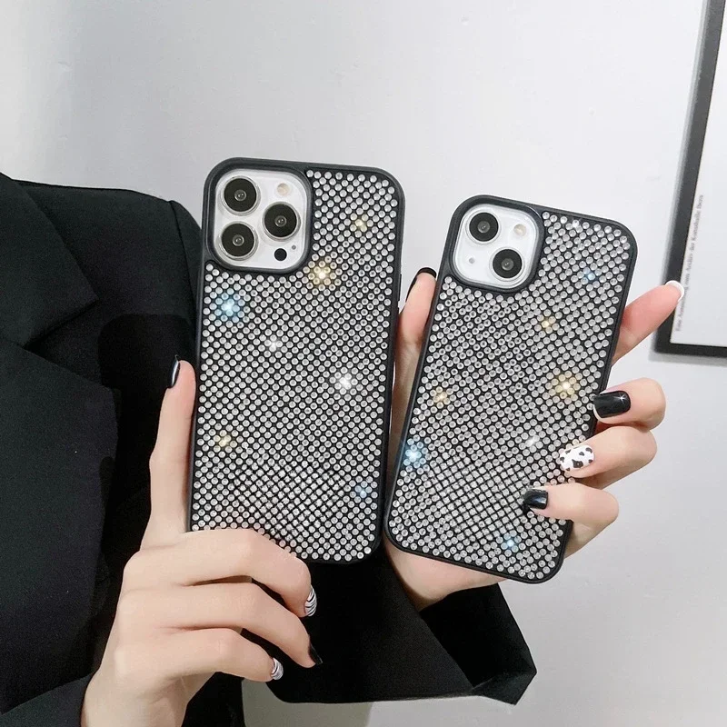 

Полноразмерная мягкая оболочка чехол для Apple, стразы, 15, 14, Pro Max, 13, 1211