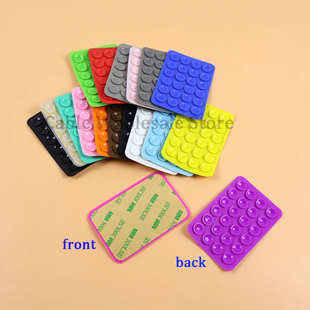 2pcs Hands Free Silicone Suction Cup 24 Square Suction Cups Mobile Phone Tablet Luggage Cup Universal
