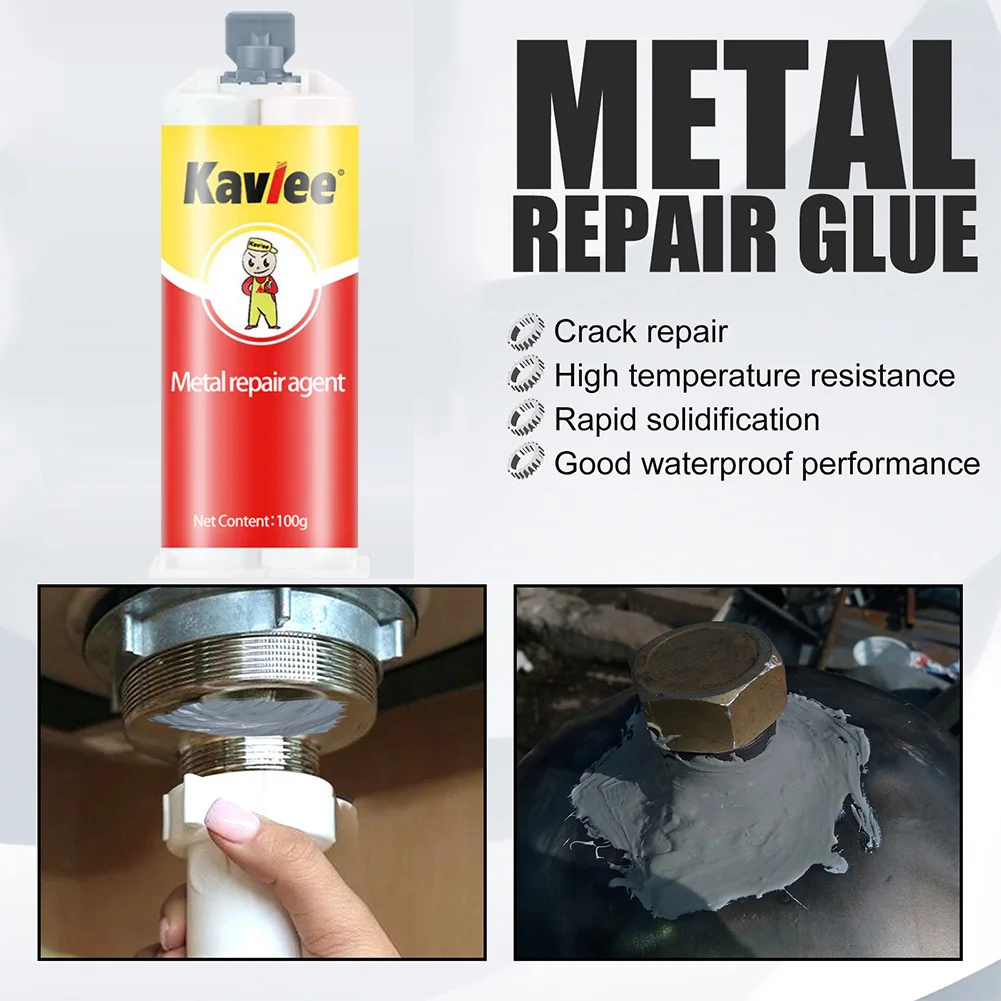Welding Glue Corrosion Preventive Casting Repair Glue Heat Resistance Quick Drying Waterproof Industrial Casting Agent Tool