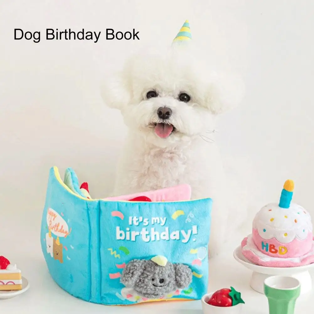 

Нетканая еда, ножницы, собака, книга на день рождения, симпатичная тканевая книга, игрушка для собаки со встроенным звуком, скрытая книга для еды, игрушка для домашних животных, коврик для медленной еды, тренировочная игрушка