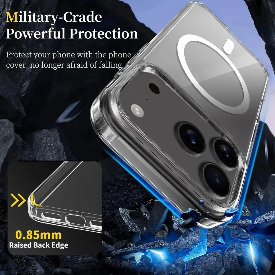 Luxury Shockproof Clear Phone Case with Soft Transparent Bumper Cover