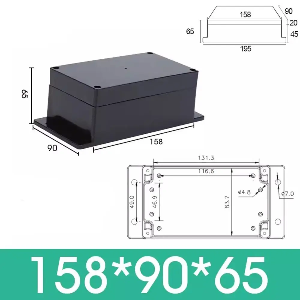 Electronic Enclosure Case Electrical Box Waterproof DIY Housing Instrument Electronic Project Box ABS Plastic Three Layers Security Monitoring Case