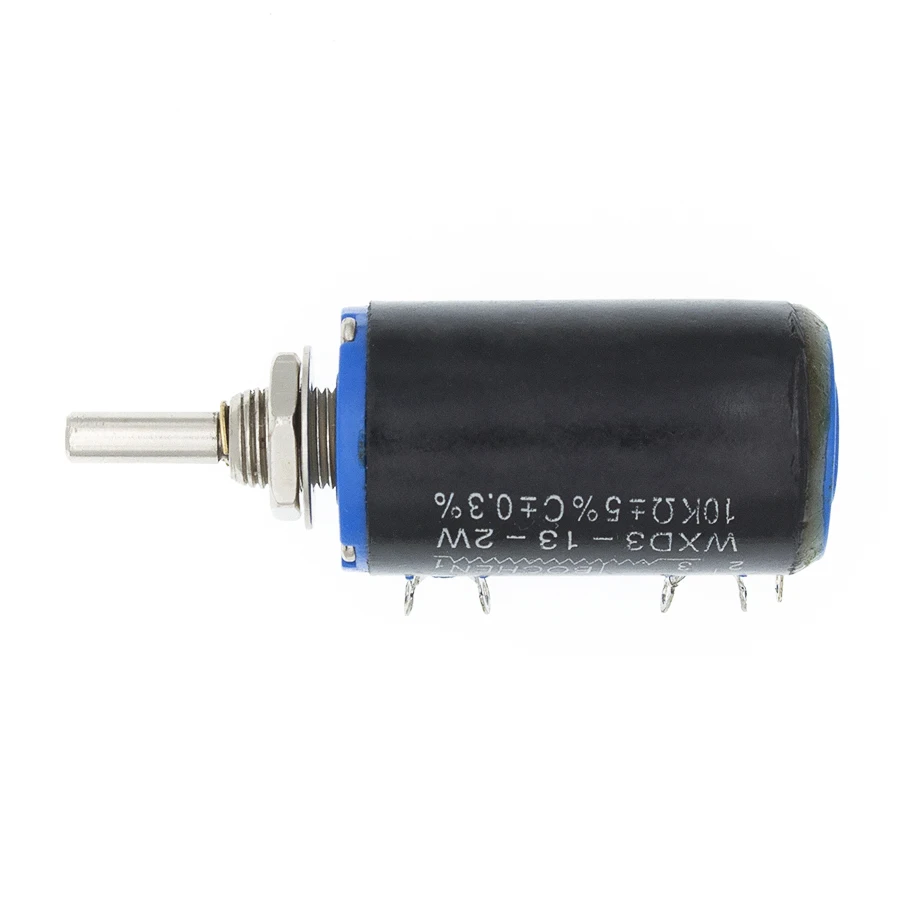 Multiturn Potentiometer, Rotary Potentiometer, Electronic Components WXD3-13-2W Shaft Dia 100Ohm 1K 10K 100K 101 102 103 104 Ohm Rotary side Multiturn Potentiometer