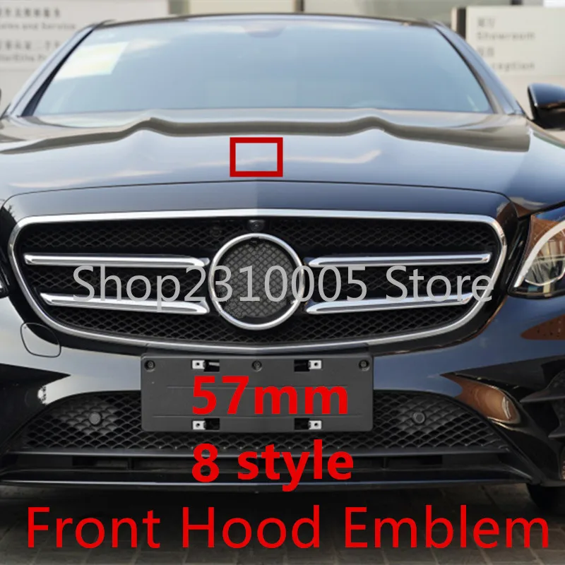 57Mm Abs Hood Emblem Cap Car Head Bonnet Label Cover Badge Apple Tree Star Wheat Logo Per Brabus Amg (Spring & Tape Styles)