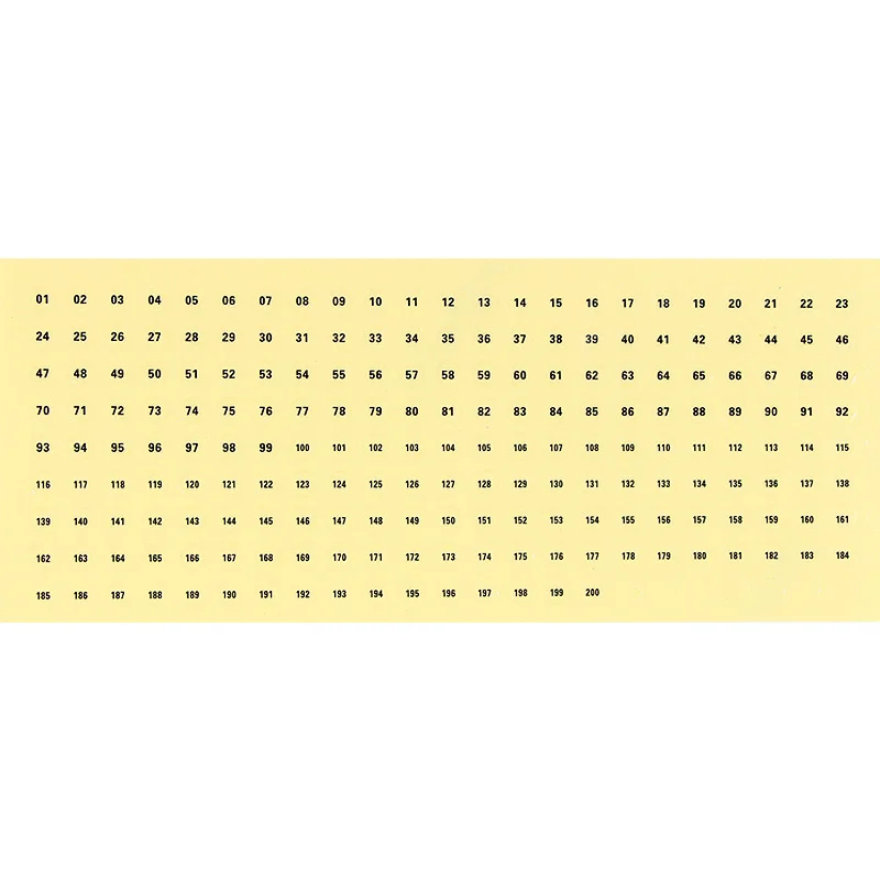 Nail Stickers Nail Decals Nail Art Tools Number Sheet Stickers 1-200 Transparent Nail Number Sticker Label for Nail Polish Color Gel Varnish Marking