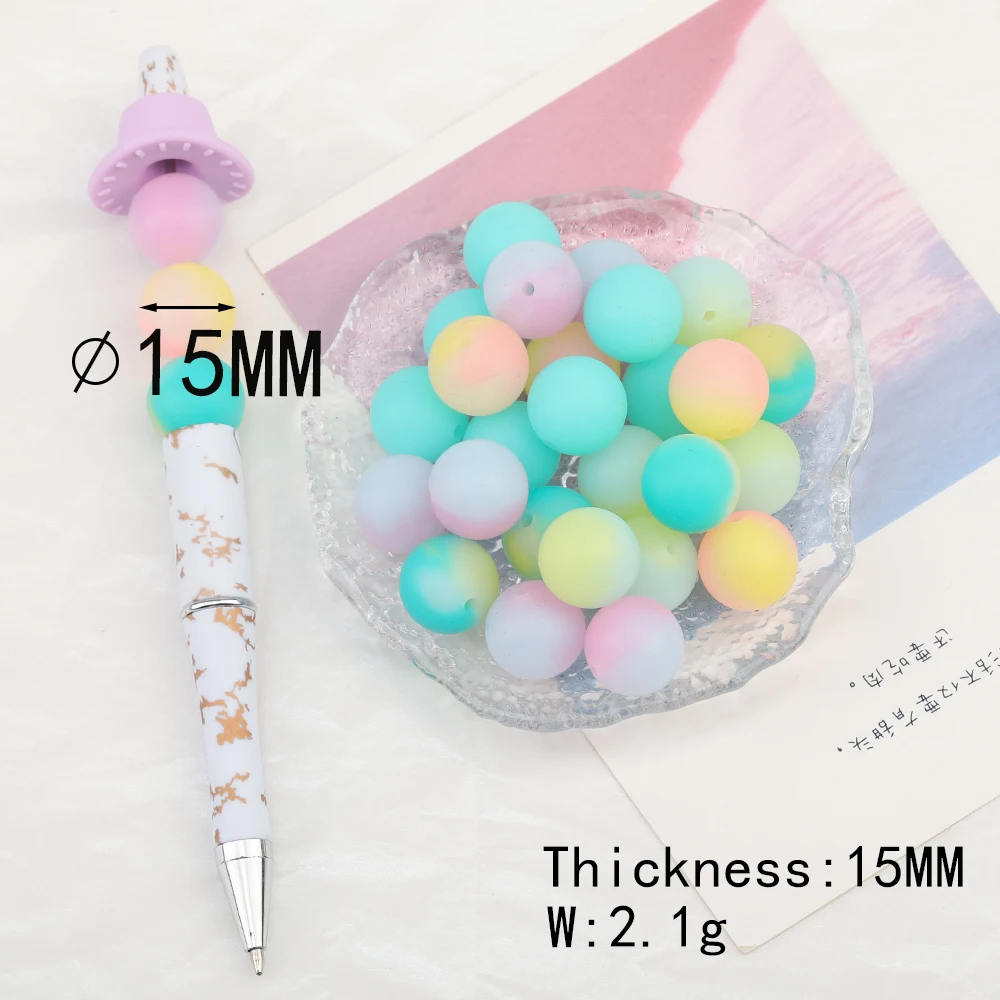 Cordial Design 100Pcs 15MM Choose/Silicone Material Beads/Baby Edible Beads/Chewable/Neon Colors/Jewelry Accessories - cordial