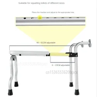 Squat Change To Sit Bathroom Toilet Chair Foldable Aluminum Alloy Shower Stool for Elder Pregnant Woman Bearing 180kg 2