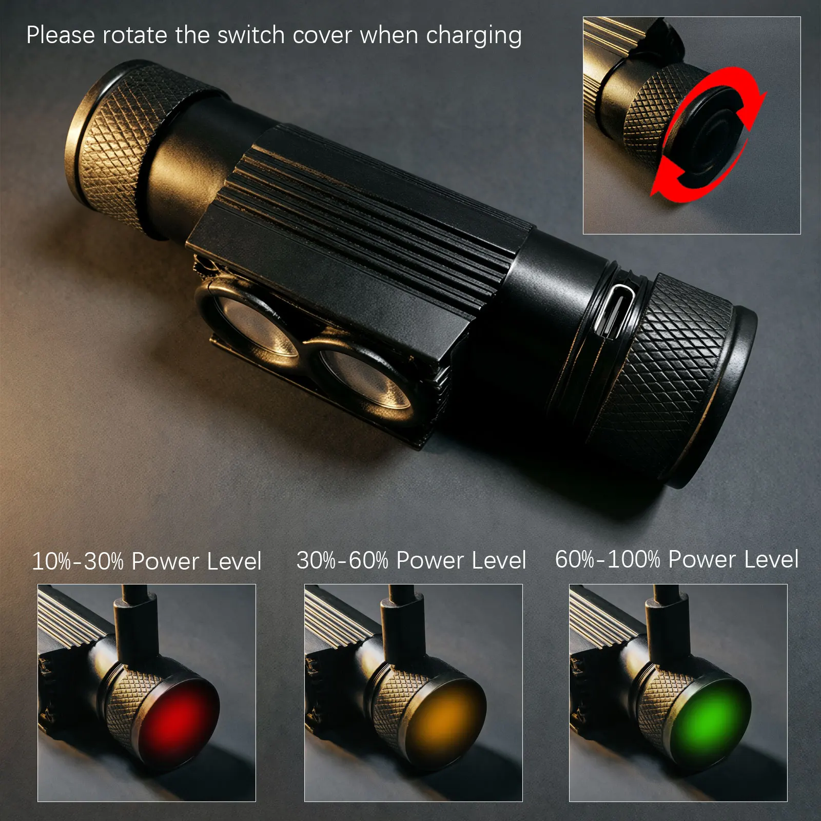 Newest Type-C USB led headlamp Fishing 18650 headlight Torch Hunting thumbnail 8