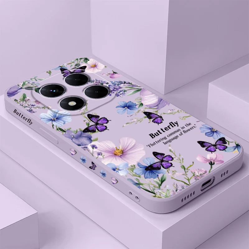 Elegant Butterfly Lovers Liquid Silicone Phone Case