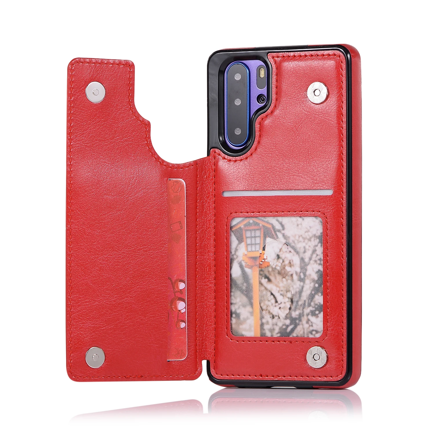 Card Slot Leather Phone Case for Huawei P30 Pro P30 Lite with