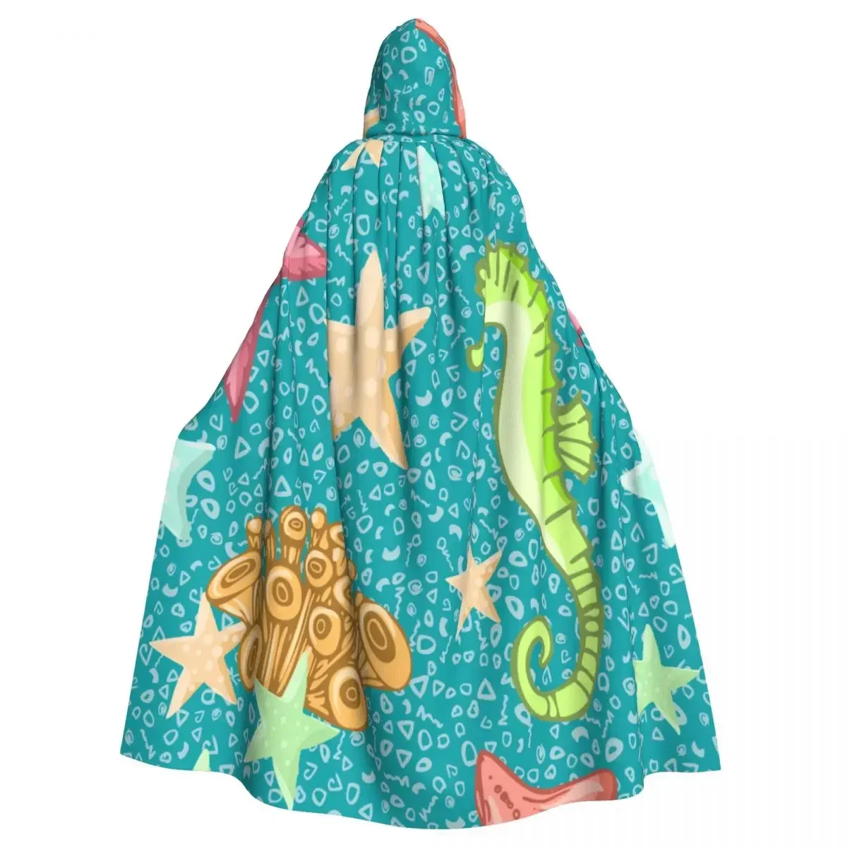 

Witch Cloak Cartoon Starfish Halloween Cosplay Costume Unisex Adult Cloak Retro Ages Cape