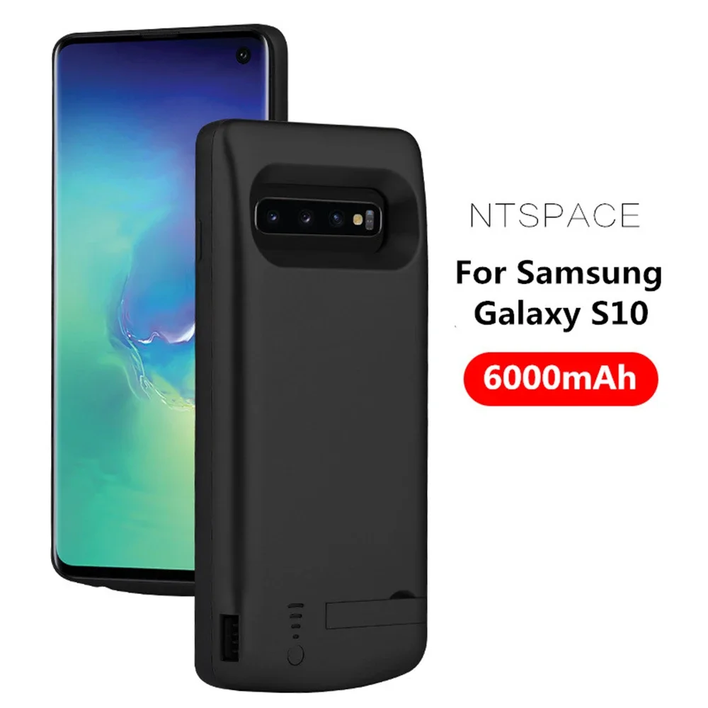 배터리 충전기 케이스, 삼성 갤럭시 S10 보조베터리 케이스, 6000mAh 외장 배터리 충전 커버