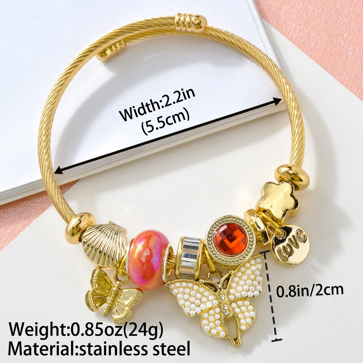 Mondstein Halskette Mit Schmetterling Anhänger – Sterling Silber Kette Für Damen Und Mädchen