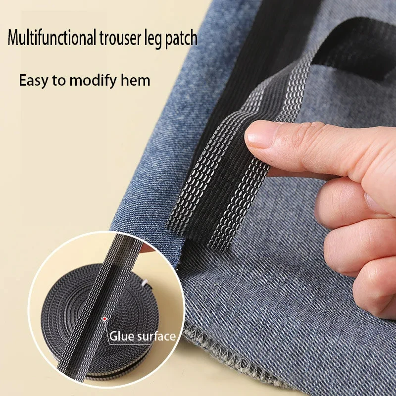 Sewing Magic Tape Strips Self-Adhesive Pants Paste Trousers Edge Shorten Repair Jean Clothing 5M Pants Hem Tape