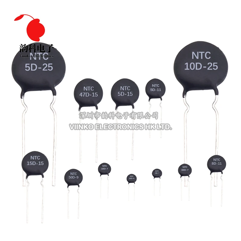 Thermal Resistor 10pcs NTC 3D-9 5D-9 5D-11 5D-15 8D-11 8D-20 10D-7 10D-9 10D-11 10D-13 10D-15 10D-20 20D-20 33D-7 47D-15 50D-9