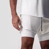 Summer Men's Gym Fitness Sports Running Basketball Short Pants Man Quick Dry Bodybuilding Double-decker 2 in 1 Shorts Sweatpants 5
