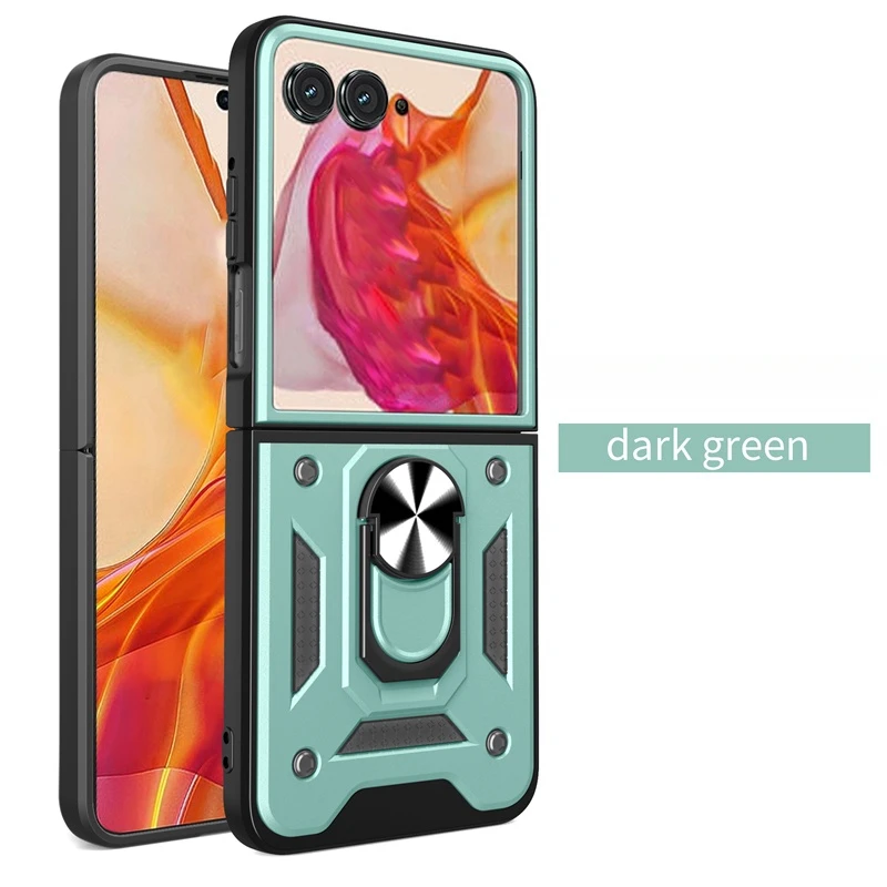 Shockproof Armor Case with Magnetic Ring Holder - Durable Back Cover