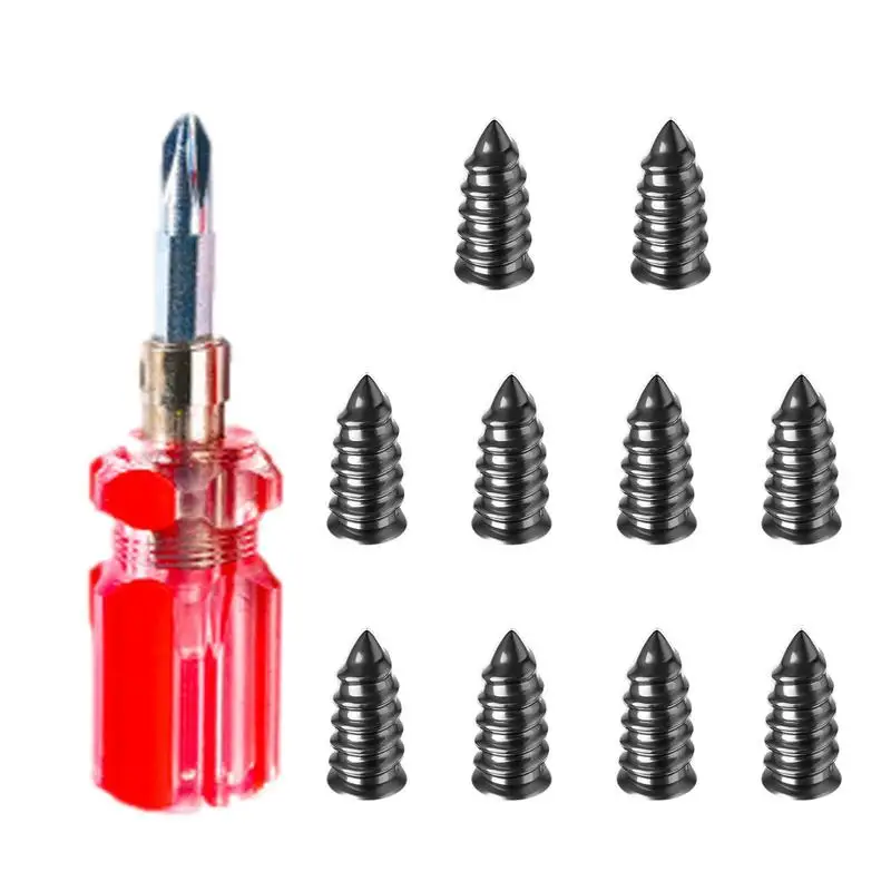 

Tire Screws 10 PCS Fast Tool Self-Service Tire Repair Nail Portable Tire Repair Plugs Nails Kit With Rubber And Iron For Biking