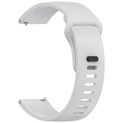 Silicone Strap and Case Set for Smartwatch - Single Color Wristband (LGrey  Strap)