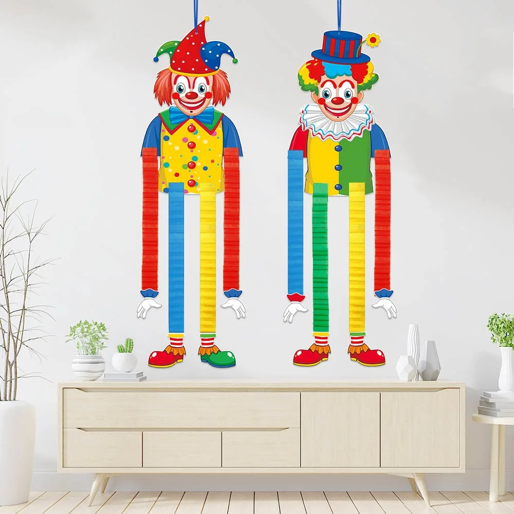 Carnival Honeycomb Pendant Photo Booth Props Circus Photo Props Photobooth Popcorn Decoration Circus Clown Nose For Party 2Pcs